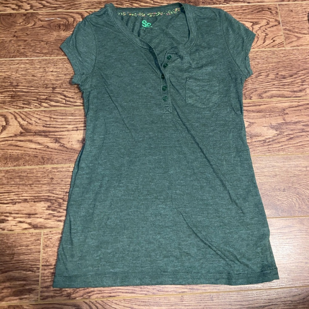 button up T-shirt